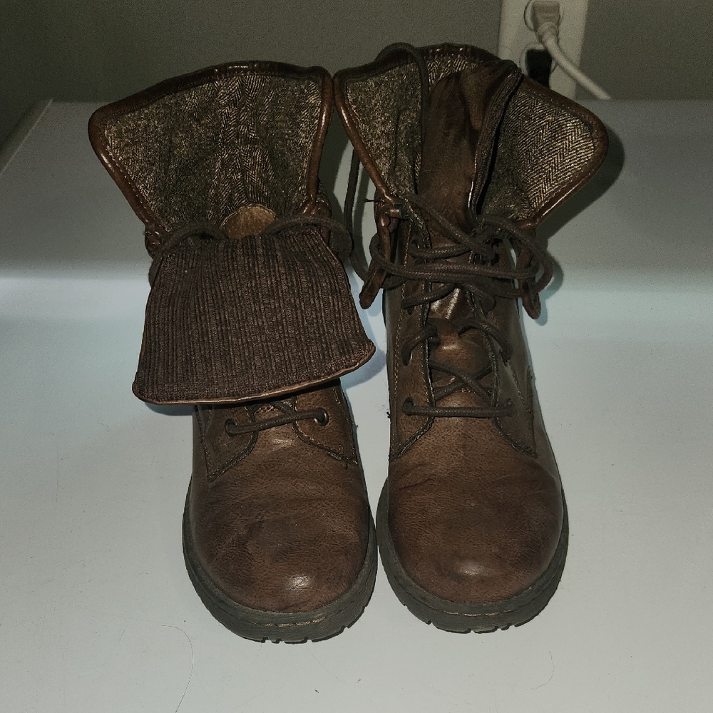 b.o.c. Dark Brown Lace Up Boots
